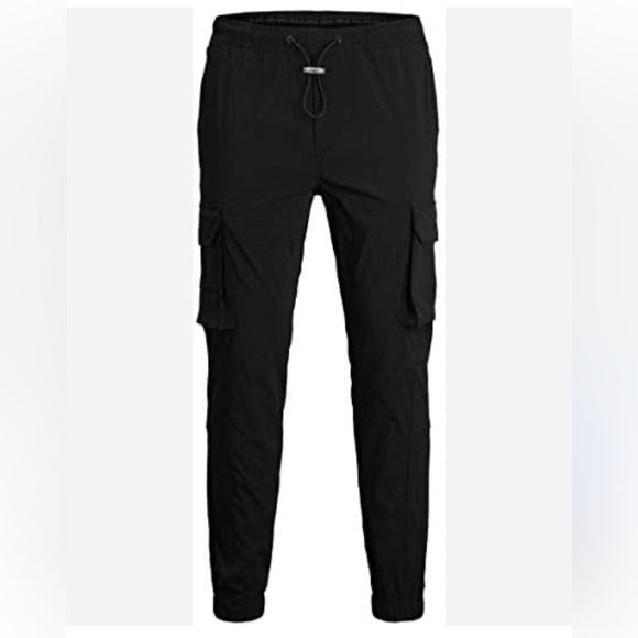 Jack & Jones mens JJIGORDON JUROSS CARGO AKMBLACK Cargo Pants